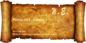 Menczel Emma névjegykártya
